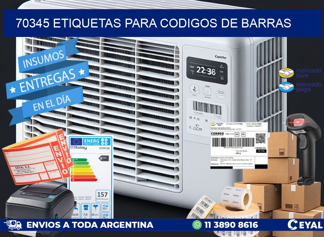 70345 ETIQUETAS PARA CODIGOS DE BARRAS