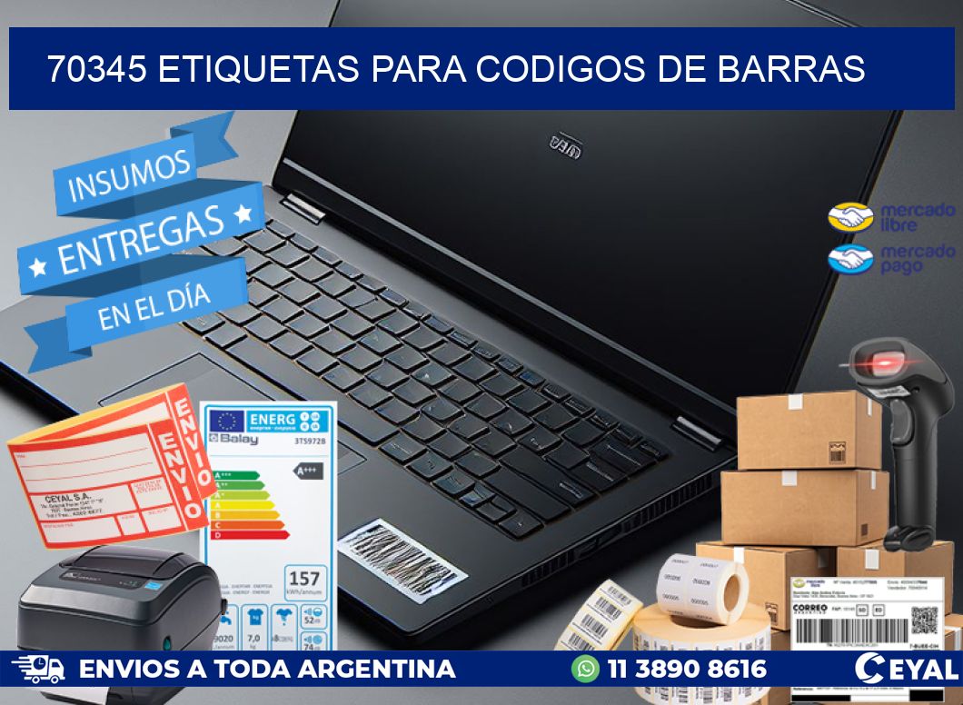 70345 ETIQUETAS PARA CODIGOS DE BARRAS