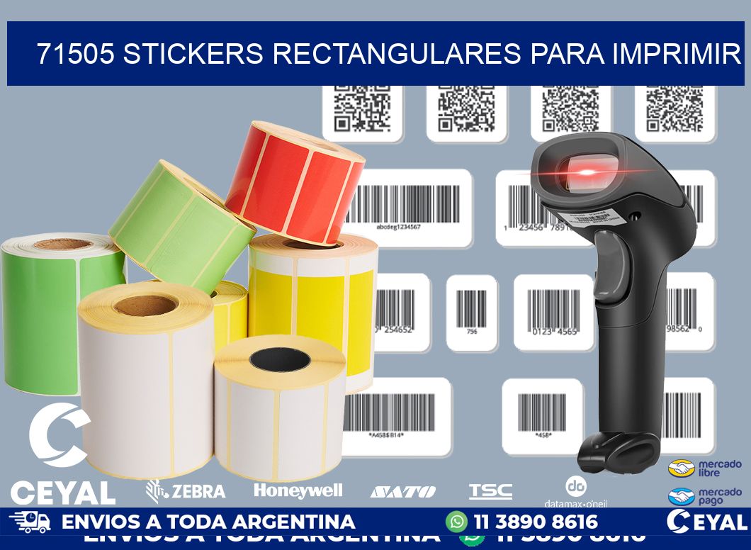 71505 Stickers rectangulares para imprimir