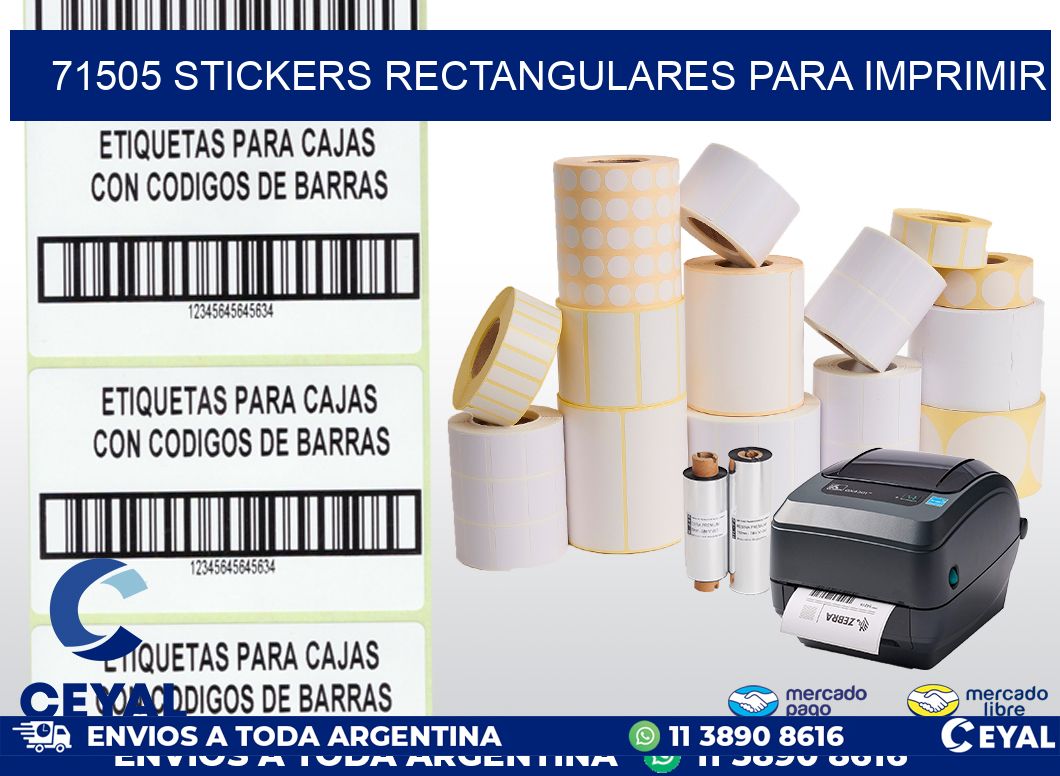 71505 Stickers rectangulares para imprimir