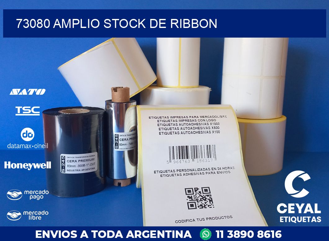 73080 AMPLIO STOCK DE RIBBON