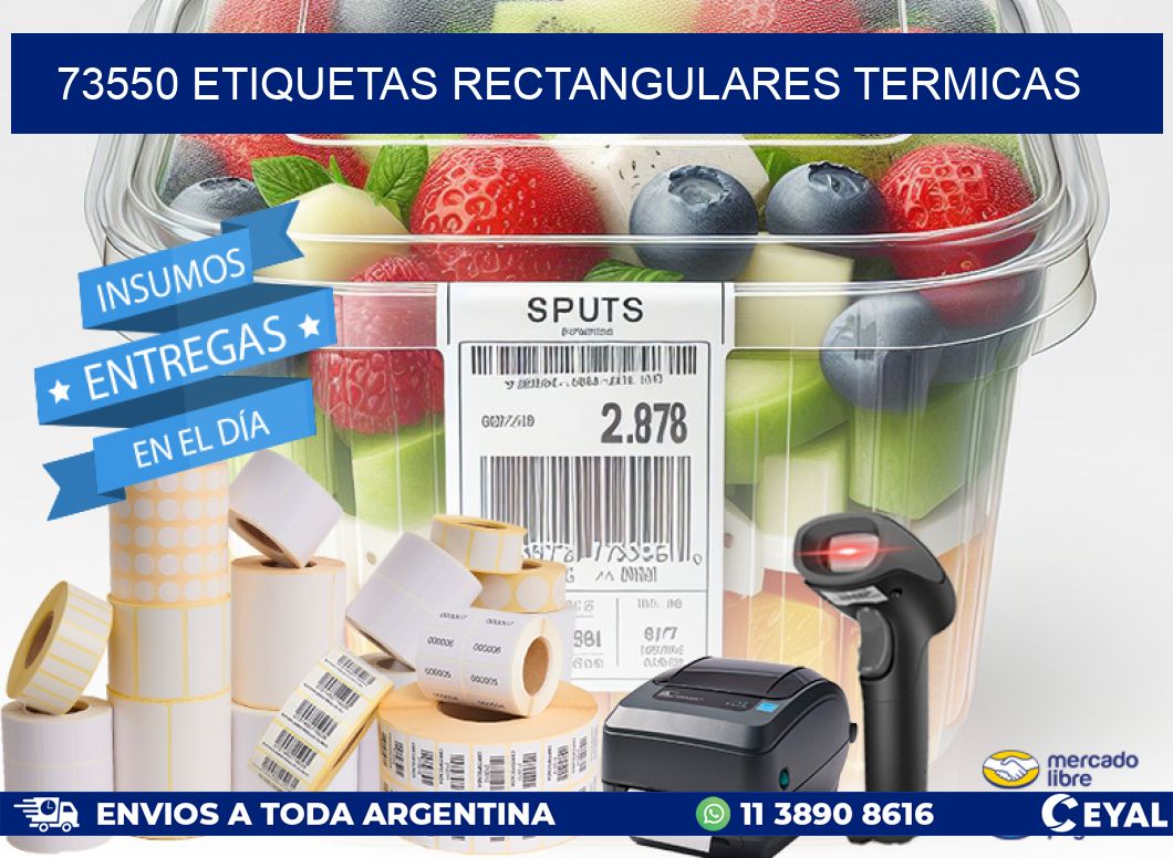 73550 etiquetas rectangulares termicas