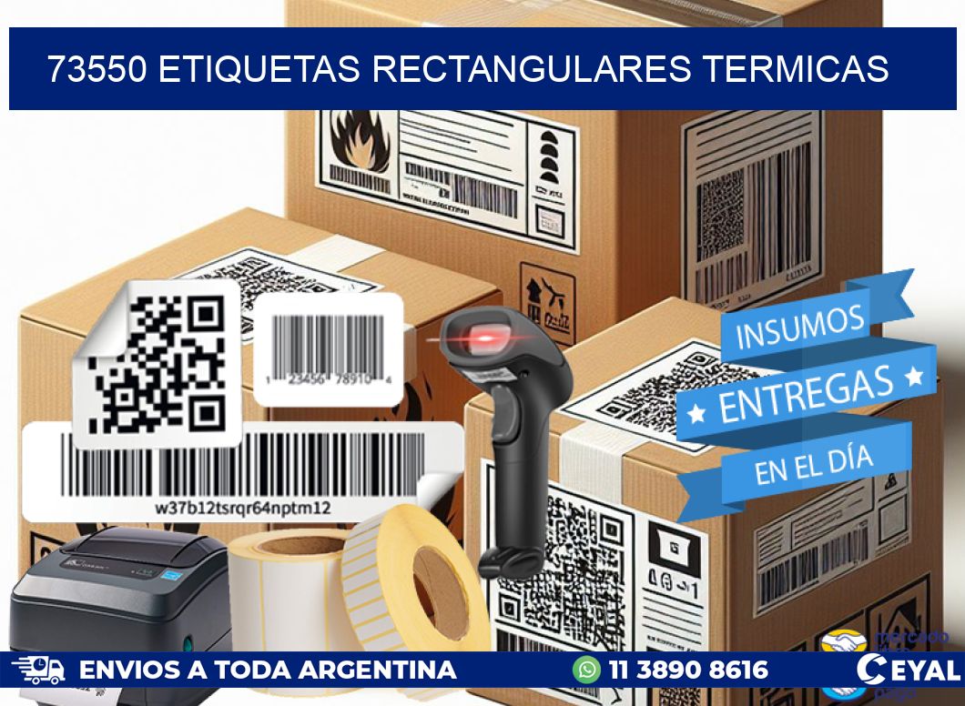 73550 etiquetas rectangulares termicas