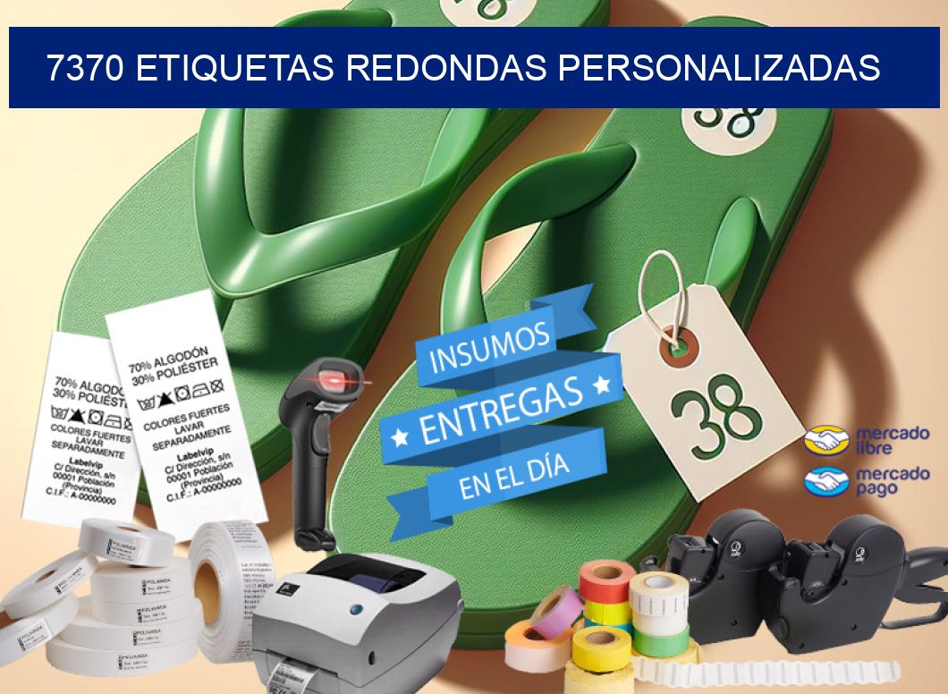 7370 ETIQUETAS REDONDAS PERSONALIZADAS