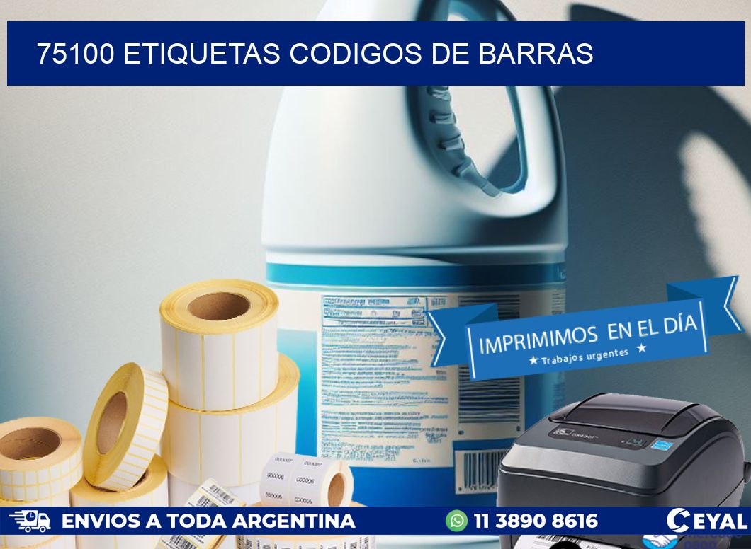 75100 etiquetas codigos de barras