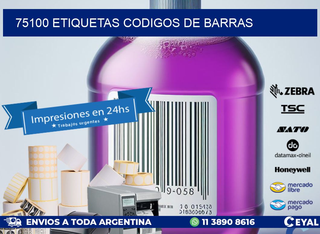 75100 etiquetas codigos de barras