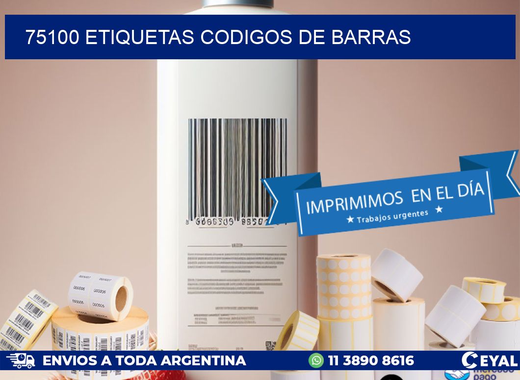 75100 etiquetas codigos de barras