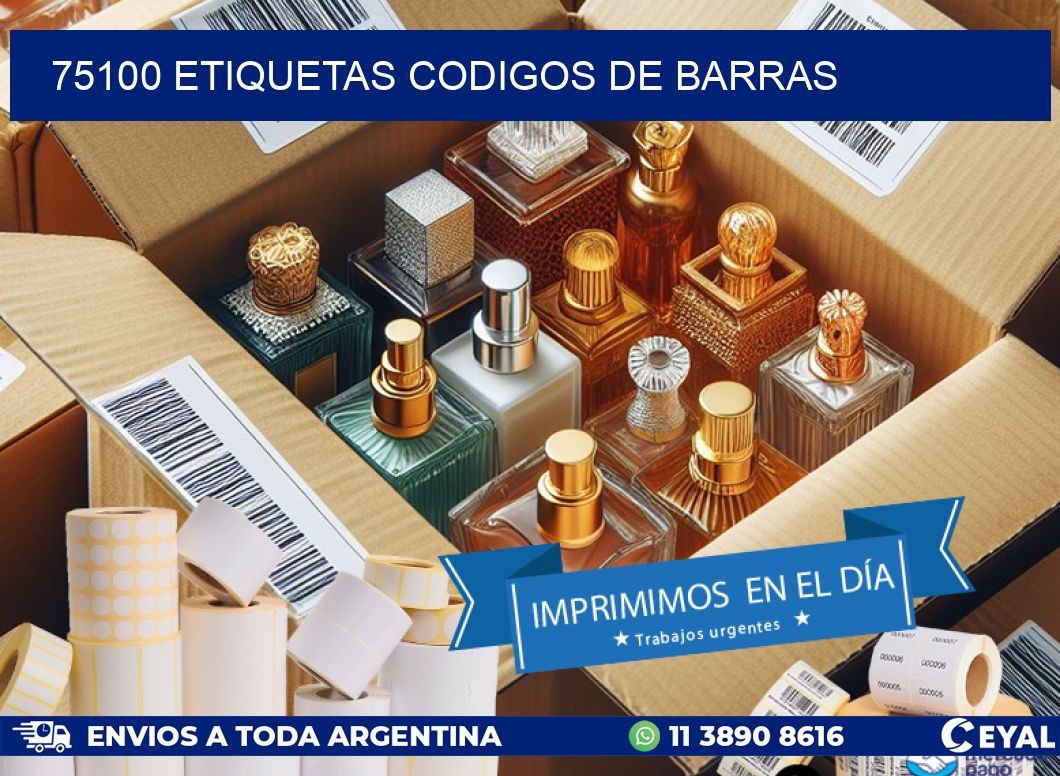 75100 etiquetas codigos de barras