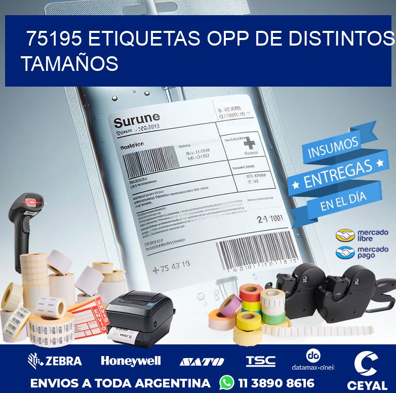 75195 ETIQUETAS OPP DE DISTINTOS TAMAÑOS