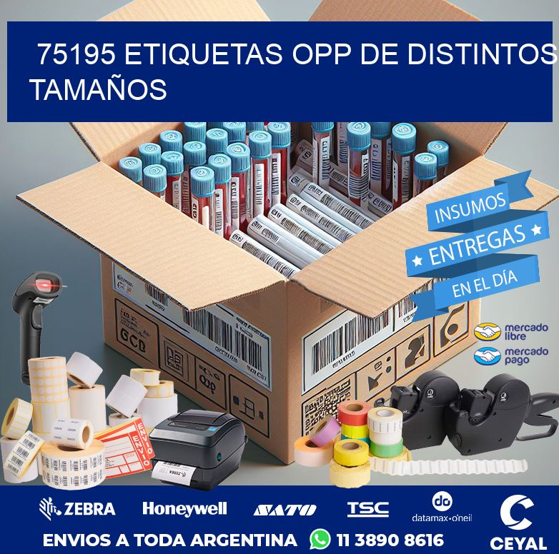 75195 ETIQUETAS OPP DE DISTINTOS TAMAÑOS