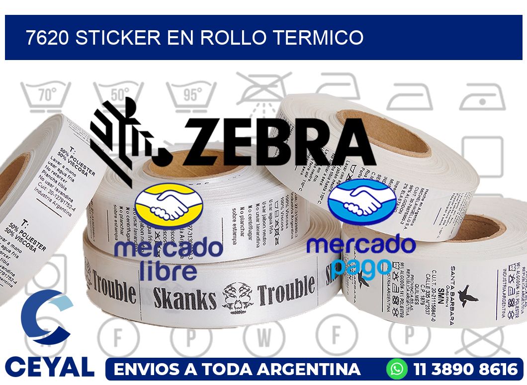 7620 STICKER EN ROLLO TERMICO