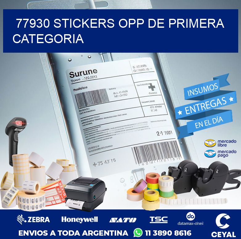 77930 STICKERS OPP DE PRIMERA CATEGORIA