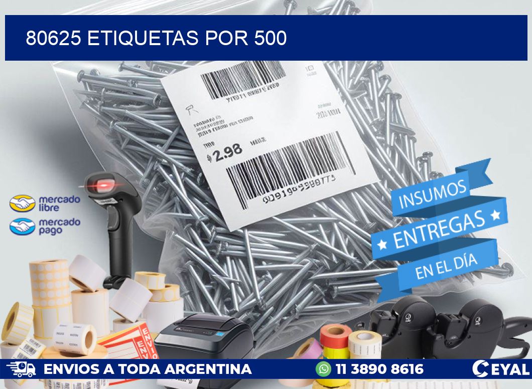 80625 ETIQUETAS POR 500