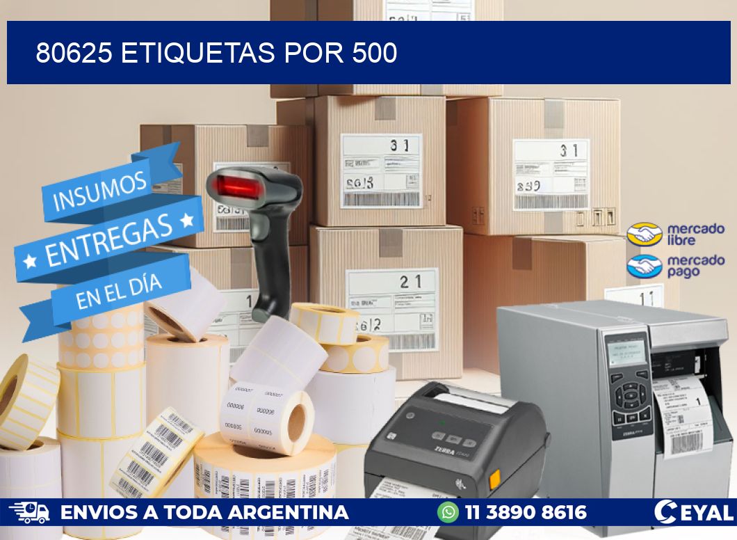 80625 ETIQUETAS POR 500