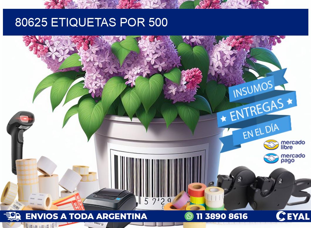 80625 ETIQUETAS POR 500
