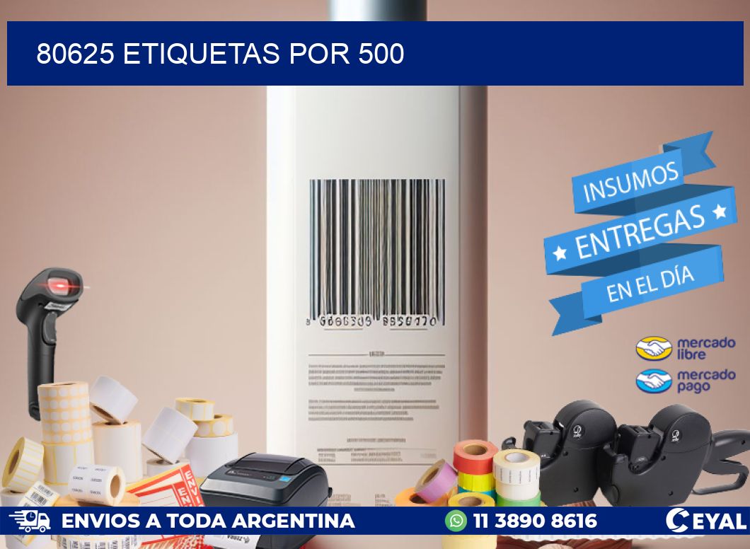 80625 ETIQUETAS POR 500
