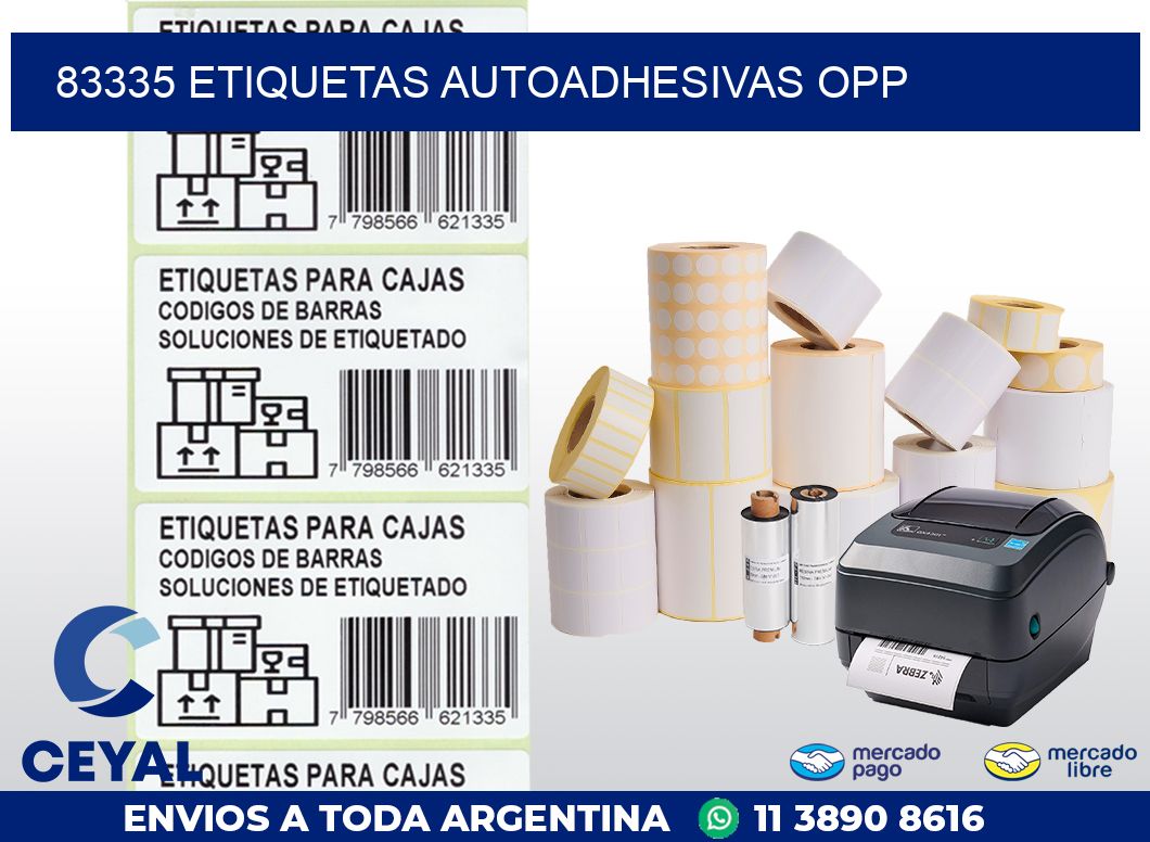 83335 ETIQUETAS AUTOADHESIVAS OPP
