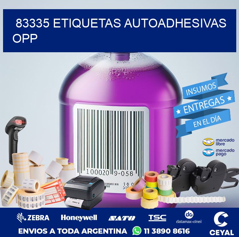 83335 ETIQUETAS AUTOADHESIVAS OPP