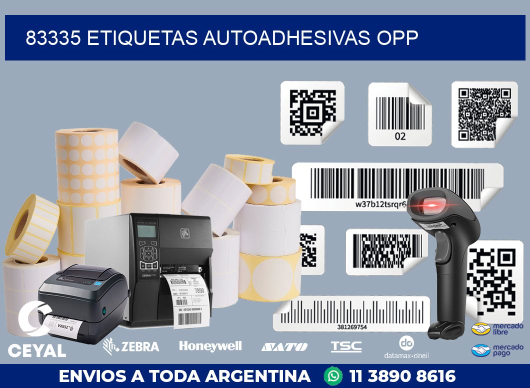 83335 ETIQUETAS AUTOADHESIVAS OPP