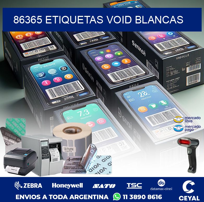 86365 ETIQUETAS VOID BLANCAS