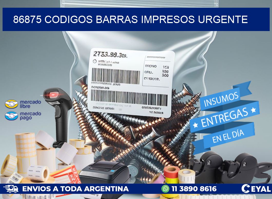 86875 CODIGOS BARRAS IMPRESOS URGENTE