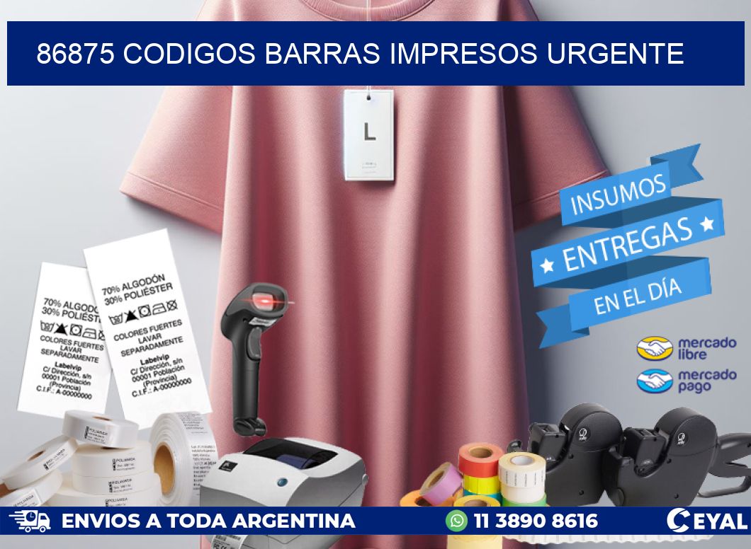 86875 CODIGOS BARRAS IMPRESOS URGENTE