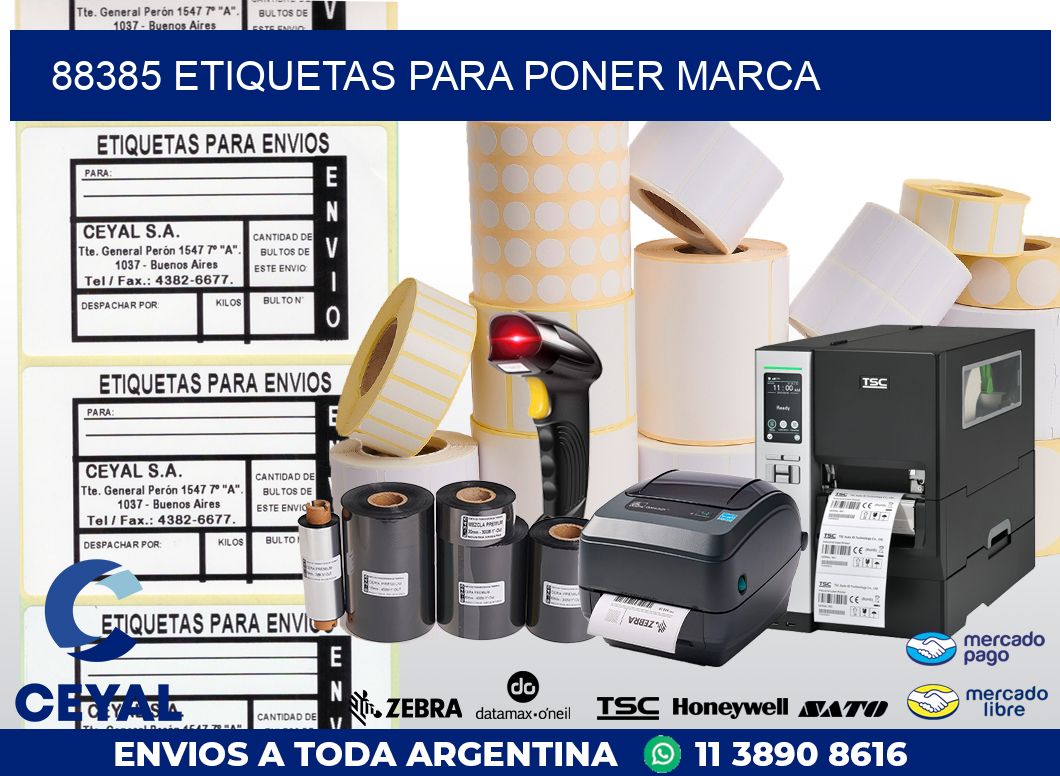 88385 ETIQUETAS PARA PONER MARCA
