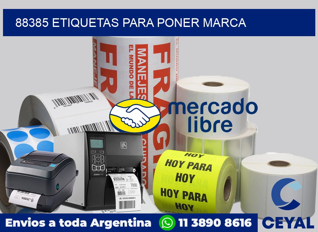88385 ETIQUETAS PARA PONER MARCA