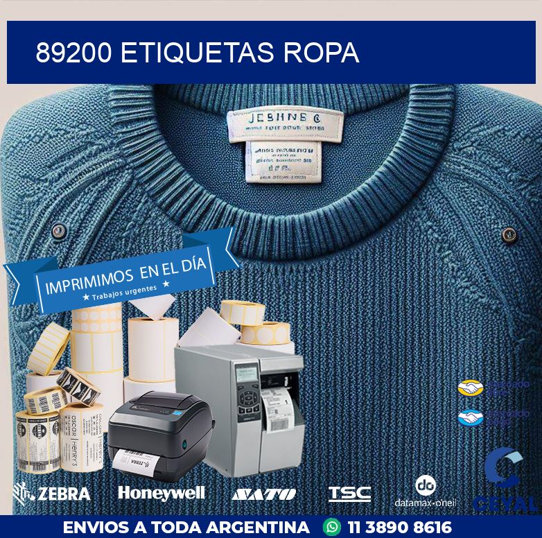 89200 ETIQUETAS ROPA