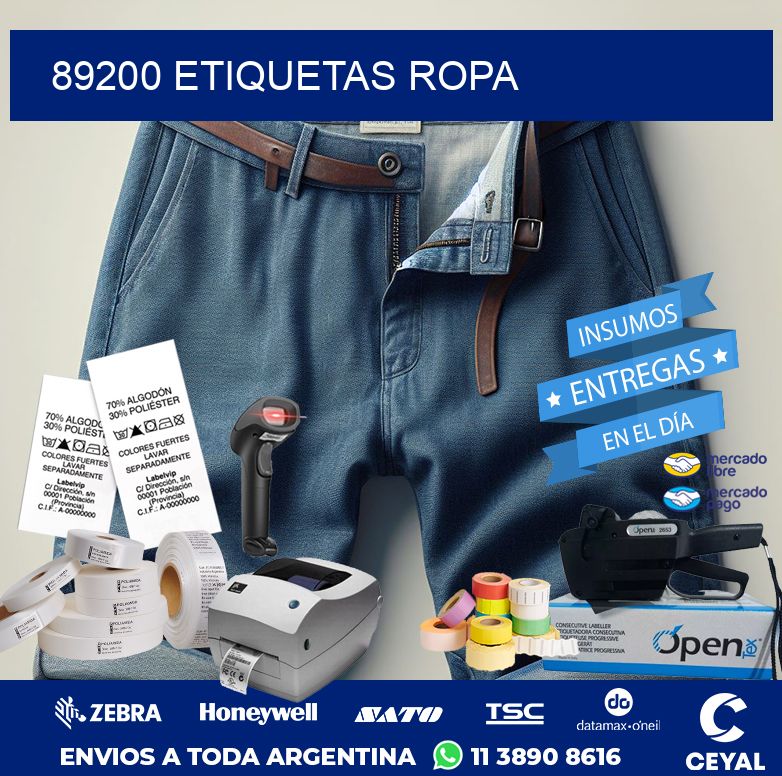 89200 ETIQUETAS ROPA