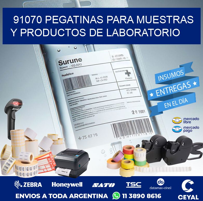 91070 PEGATINAS PARA MUESTRAS Y PRODUCTOS DE LABORATORIO