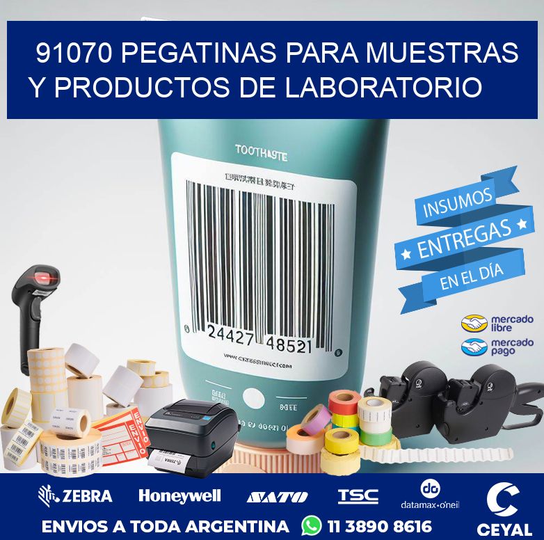 91070 PEGATINAS PARA MUESTRAS Y PRODUCTOS DE LABORATORIO