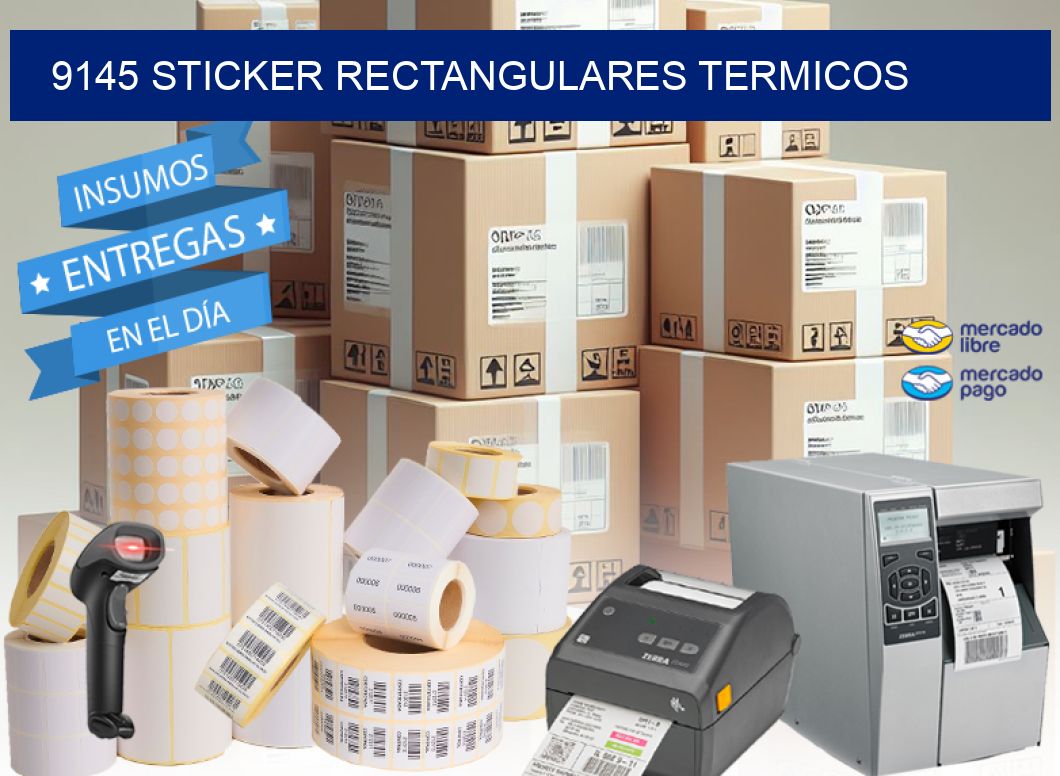 9145 Sticker rectangulares termicos