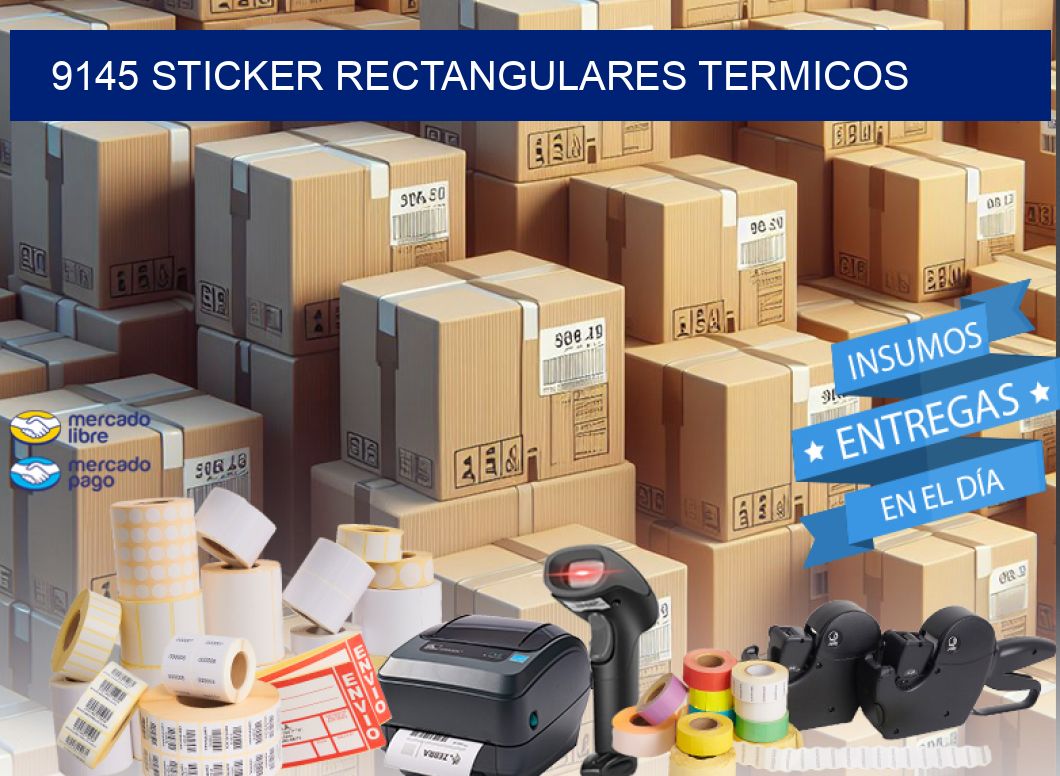 9145 Sticker rectangulares termicos