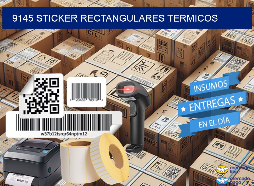 9145 Sticker rectangulares termicos