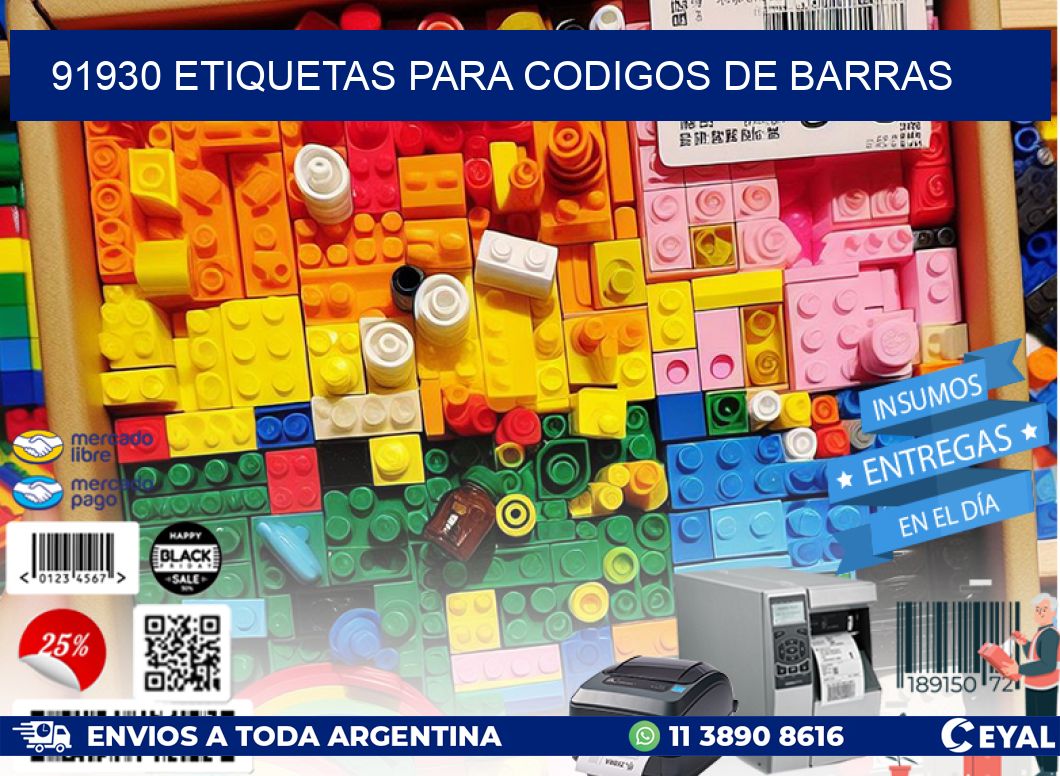 91930 ETIQUETAS PARA CODIGOS DE BARRAS