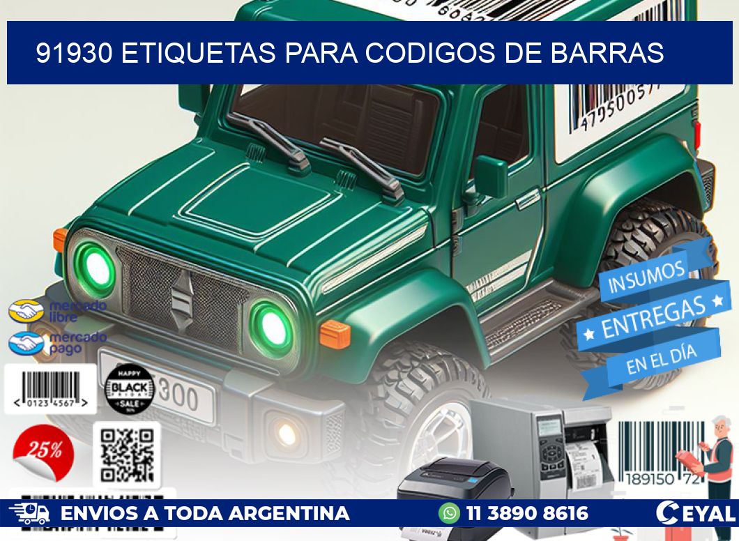 91930 ETIQUETAS PARA CODIGOS DE BARRAS