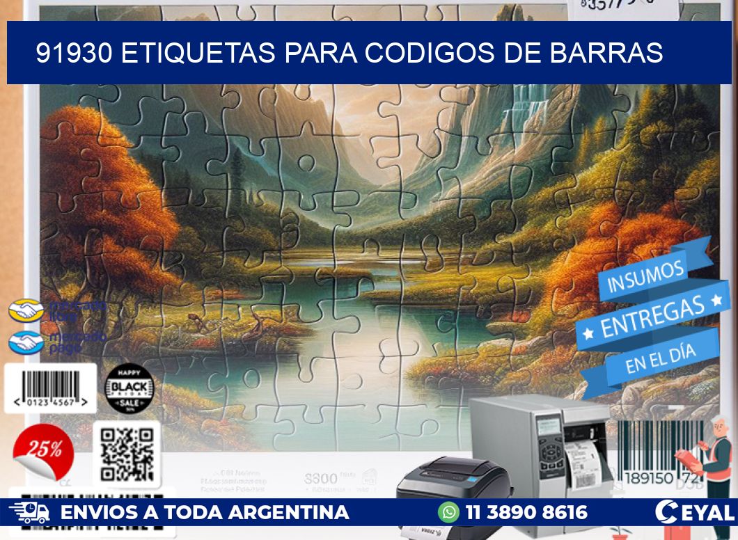 91930 ETIQUETAS PARA CODIGOS DE BARRAS