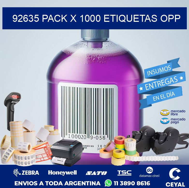 92635 PACK X 1000 ETIQUETAS OPP
