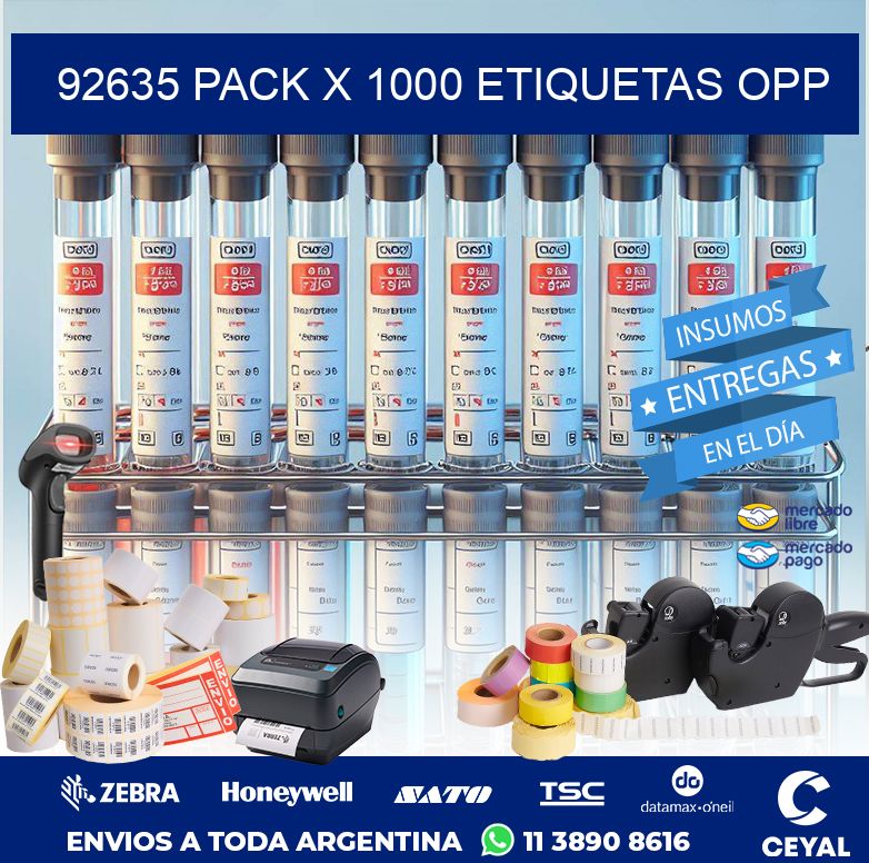 92635 PACK X 1000 ETIQUETAS OPP