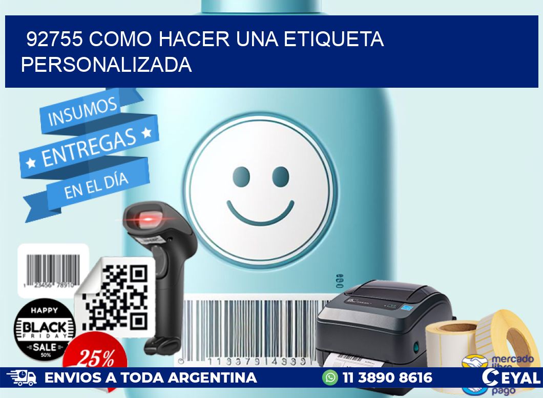92755 como hacer una etiqueta personalizada