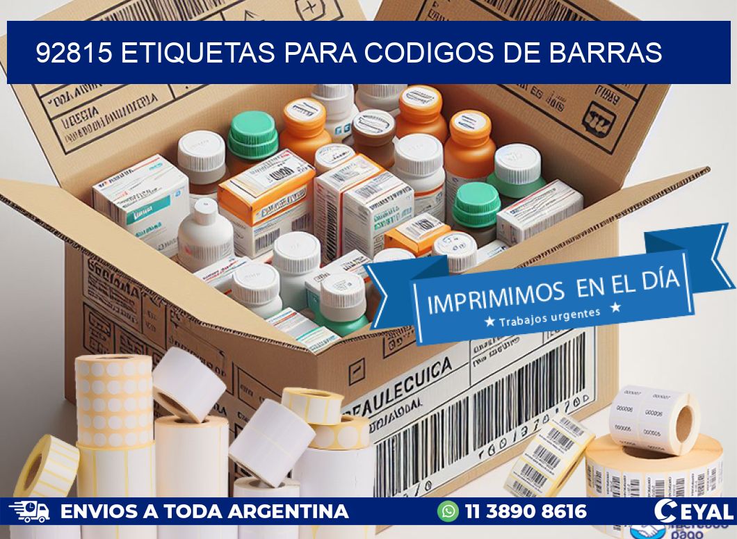 92815 ETIQUETAS PARA CODIGOS DE BARRAS