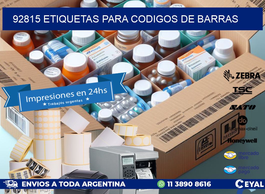 92815 ETIQUETAS PARA CODIGOS DE BARRAS
