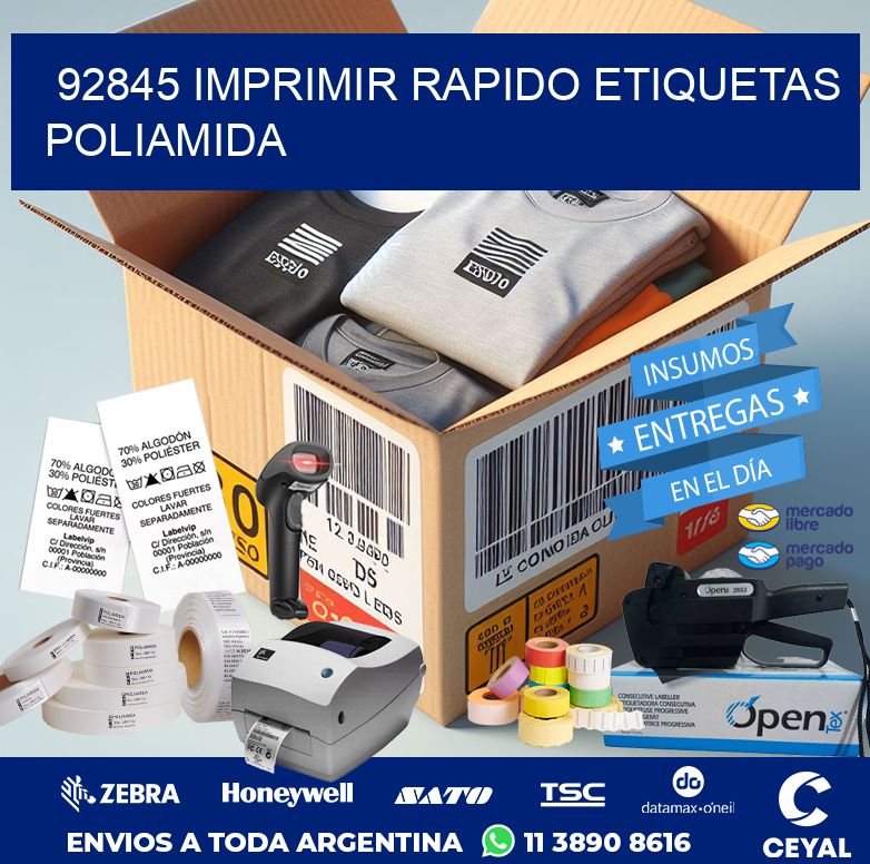 92845 IMPRIMIR RAPIDO ETIQUETAS POLIAMIDA