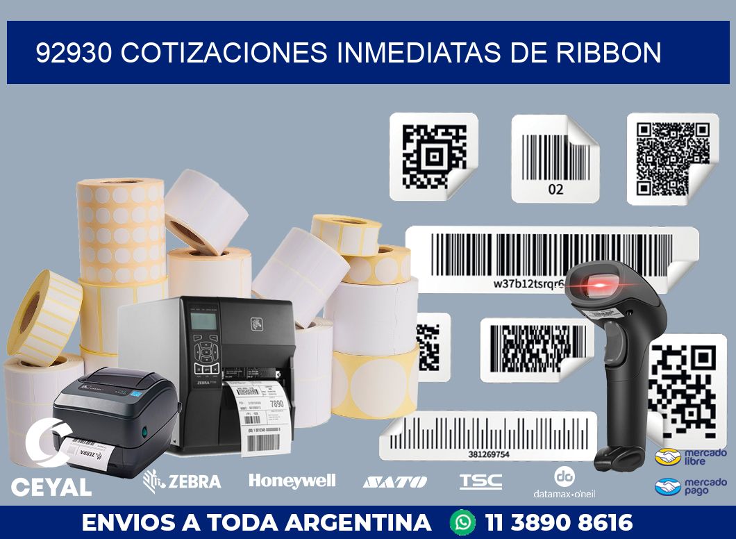 92930 COTIZACIONES INMEDIATAS DE RIBBON