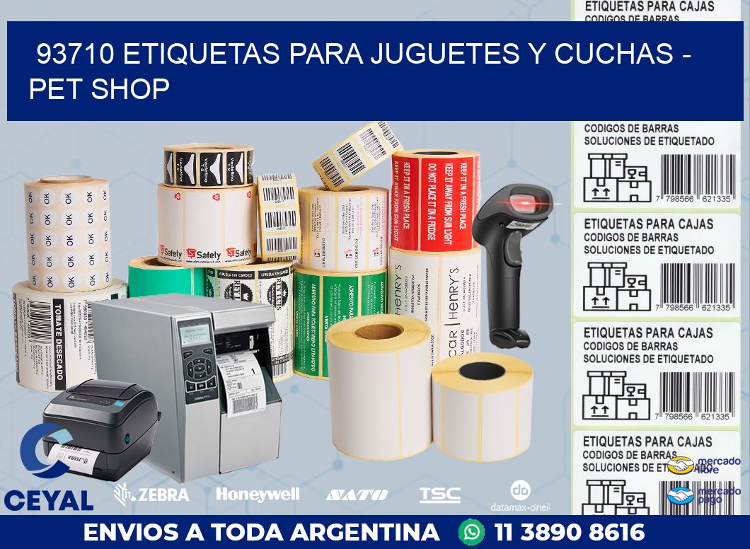 93710 ETIQUETAS PARA JUGUETES Y CUCHAS - PET SHOP
