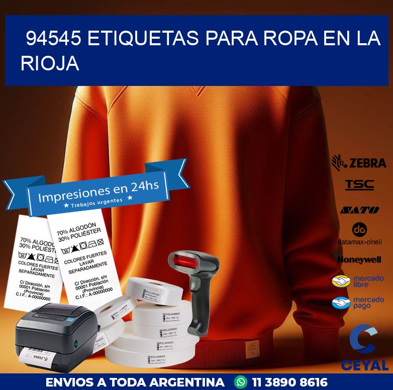 94545 ETIQUETAS PARA ROPA EN LA RIOJA