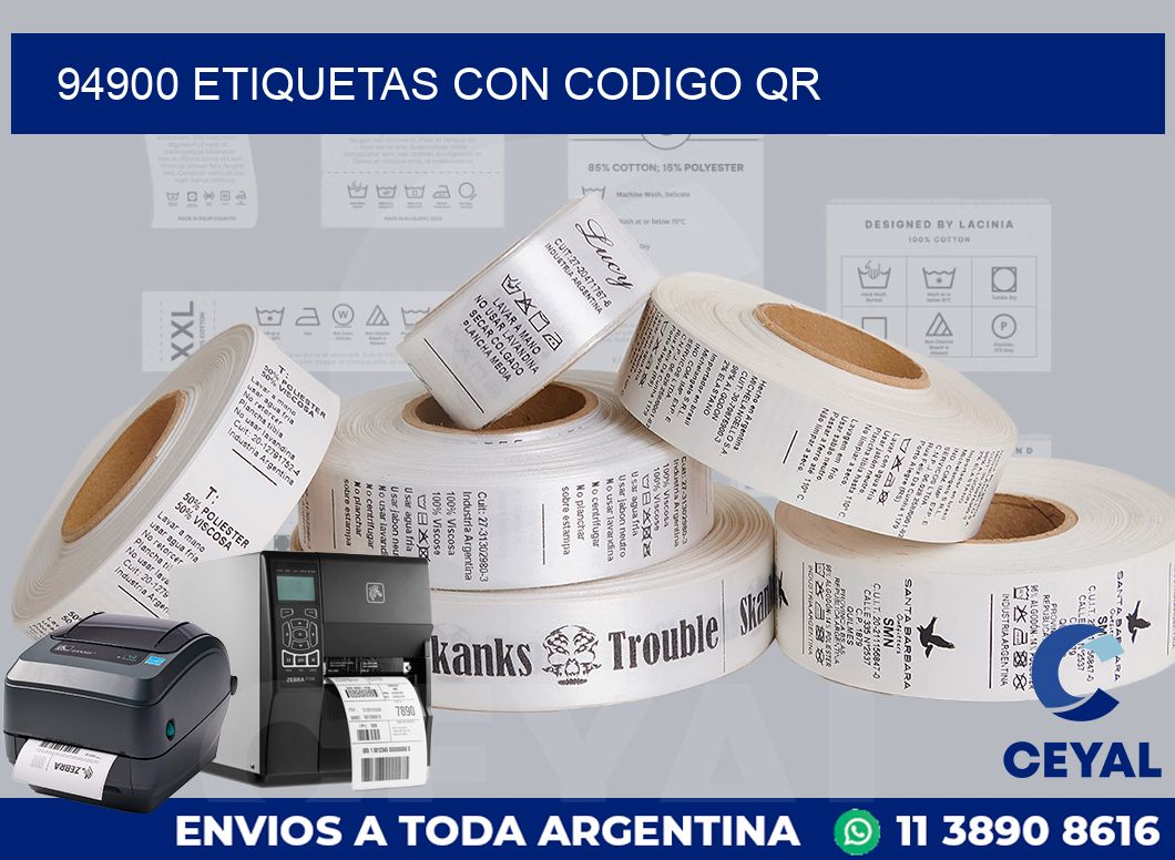 94900 ETIQUETAS CON CODIGO QR