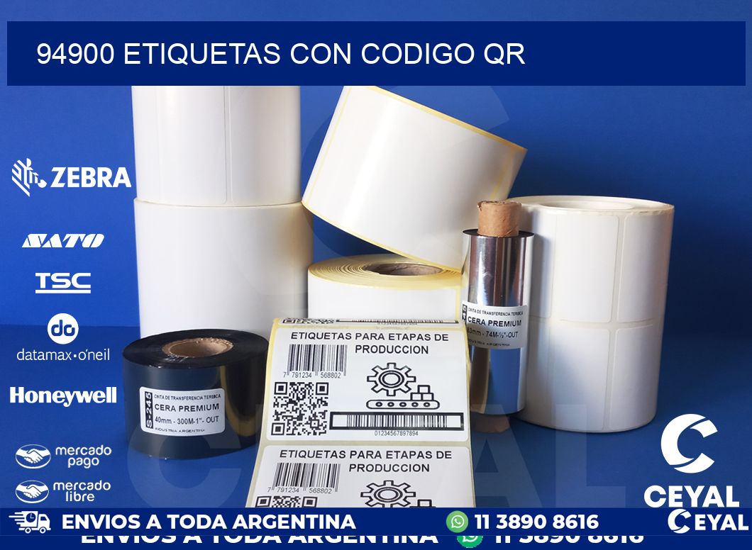 94900 ETIQUETAS CON CODIGO QR