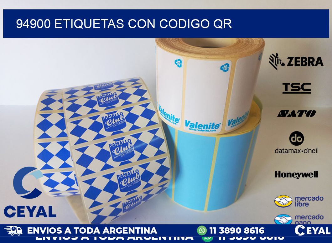 94900 ETIQUETAS CON CODIGO QR